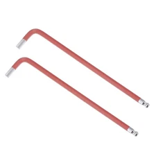 2pcs 6mm Ball End Hex Key Wrench L Shaped Long Arm S2 Steel Repairing Tool