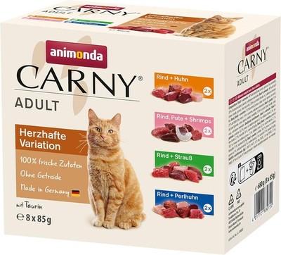 animonda Carny Adult Herzhafte Variation (8 x 85 g), Katzennassfutter