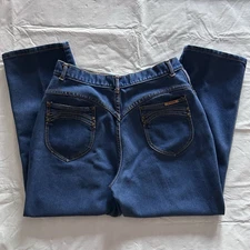 Vintage Gitano Jeans Women 29/8 80s High Waist Ankle Zip Mom Blue Denim 29 Short