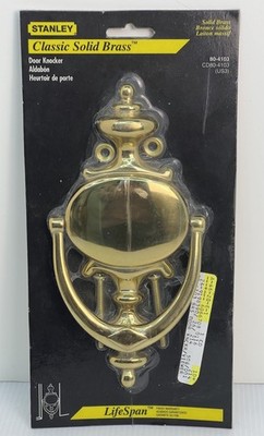 Stanley Classic Solid Brass Door Knocker New Old Stock-Sealed