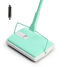 X-Large Carpet Sweeper - Quiet Manual Sweeper for Carpets  Rugs | 1 Extra Ref...