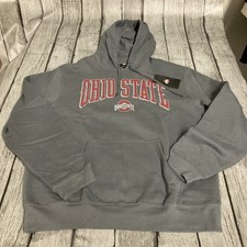 NWT Women  s Ohio State Buckeyes Fleece Hoodie Grey Large Sweatshirt