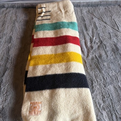 HBC Hudson's Bay Company Multistripe Twin Point Wool Blanket
