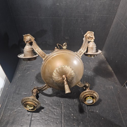 Nice Antique Brass Fixture 4 Larm ight Chandelier fixture Classical Federal