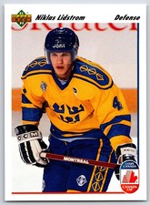 1991-92 Upper Deck - NICKLAS LIDSTROM Canada Cup #26 Rookie Card. rookie card picture
