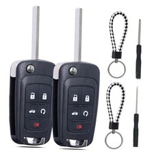 MechanMagic Key Fob Shell Case Replacement 5 Button for Chevy Cruze Camaro