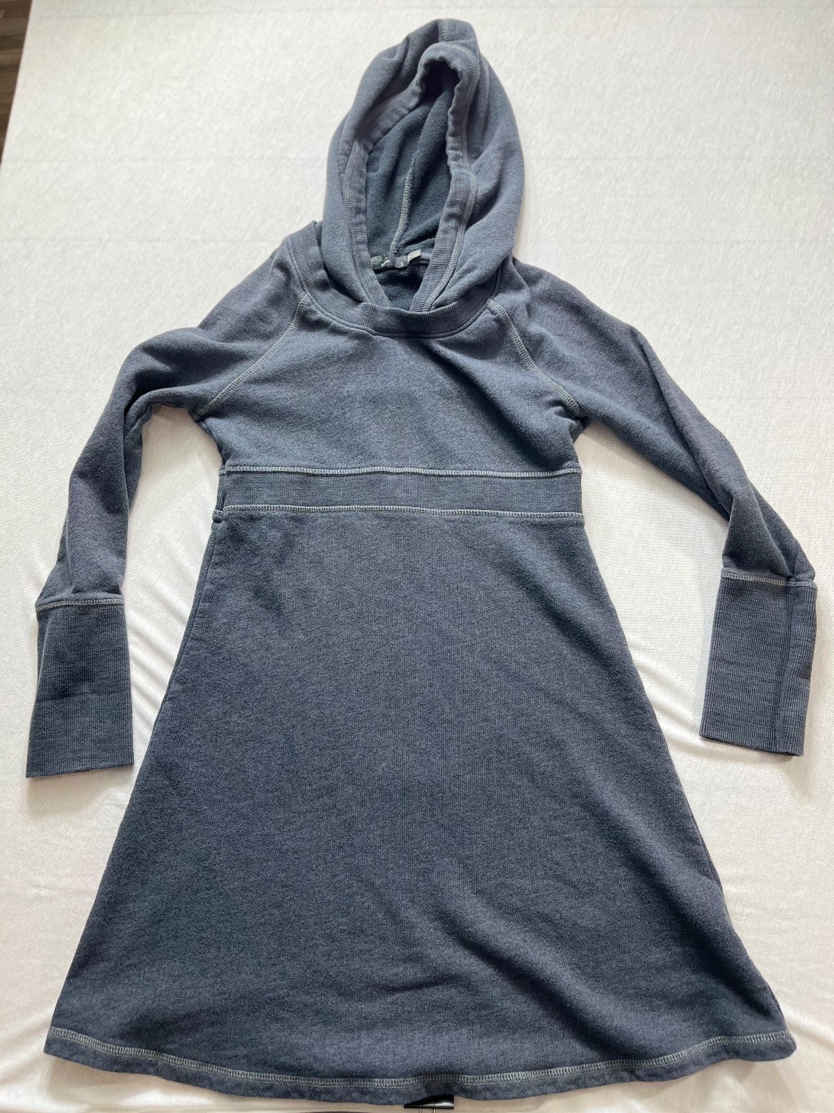 Prana Nanette Dress Long Sleeve Hooded Gray W3NANE314 Women's Size S