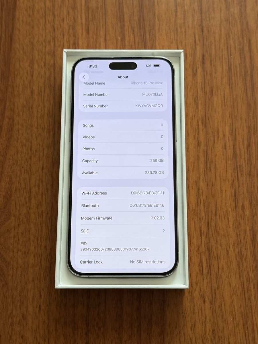 Apple iPhone 15 Pro Max 256GB (Unlocked) - Open Box | eBay