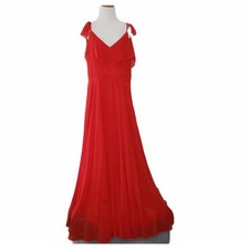 Jenny Yoo Collection Formal Mila Dress Red Event Chiffon Gala Plus Women 18