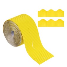3.9inch x 49.2ft Bulletin Board Border Scalloped Trim for Classroom Decor Yellow