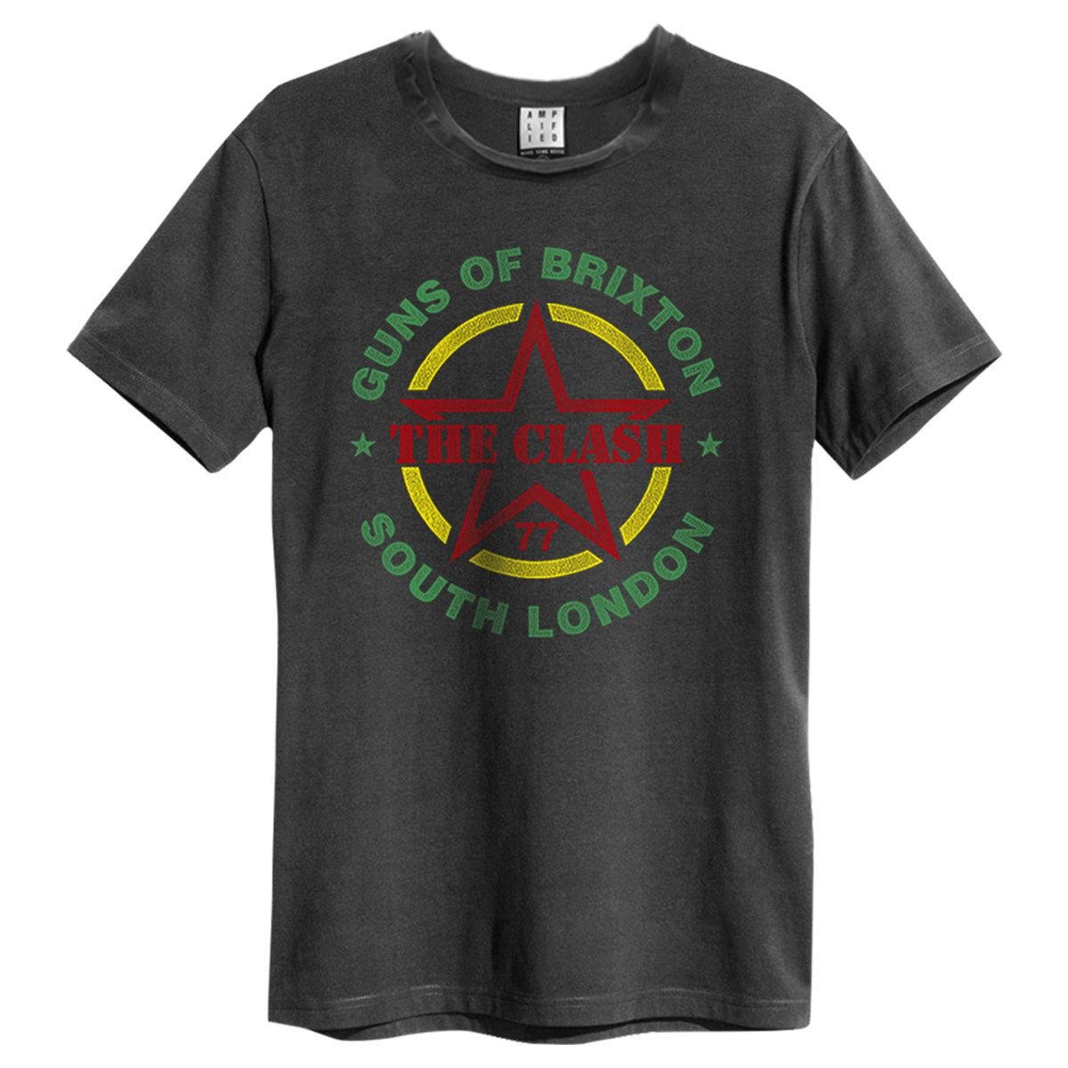 Amplified Unisex Adult Guns Of Brixton Tour The Clash T-Shir3XL Charcoal  GD2157