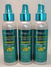 3 PACK MIELLE Melon & Aloe Vera Weightless Finishing Oil Deep Hydration 4 fl.oz.