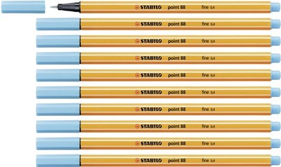 Fineliner - STABILO point 88 - Pack of 10 - Azure