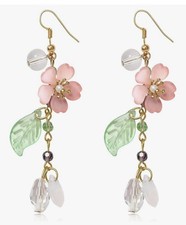 Daisy Flower Earrings Cute Dangle Drop Good Minimal Daisy Hook