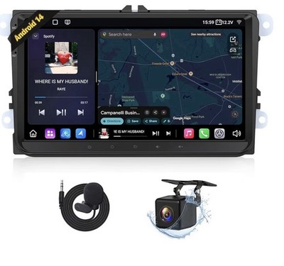 Eonon VWX7A Android 14 4+64 9''VW Golf GTI MK5 MK6 R R32 Car Stereo Radio CarPlay