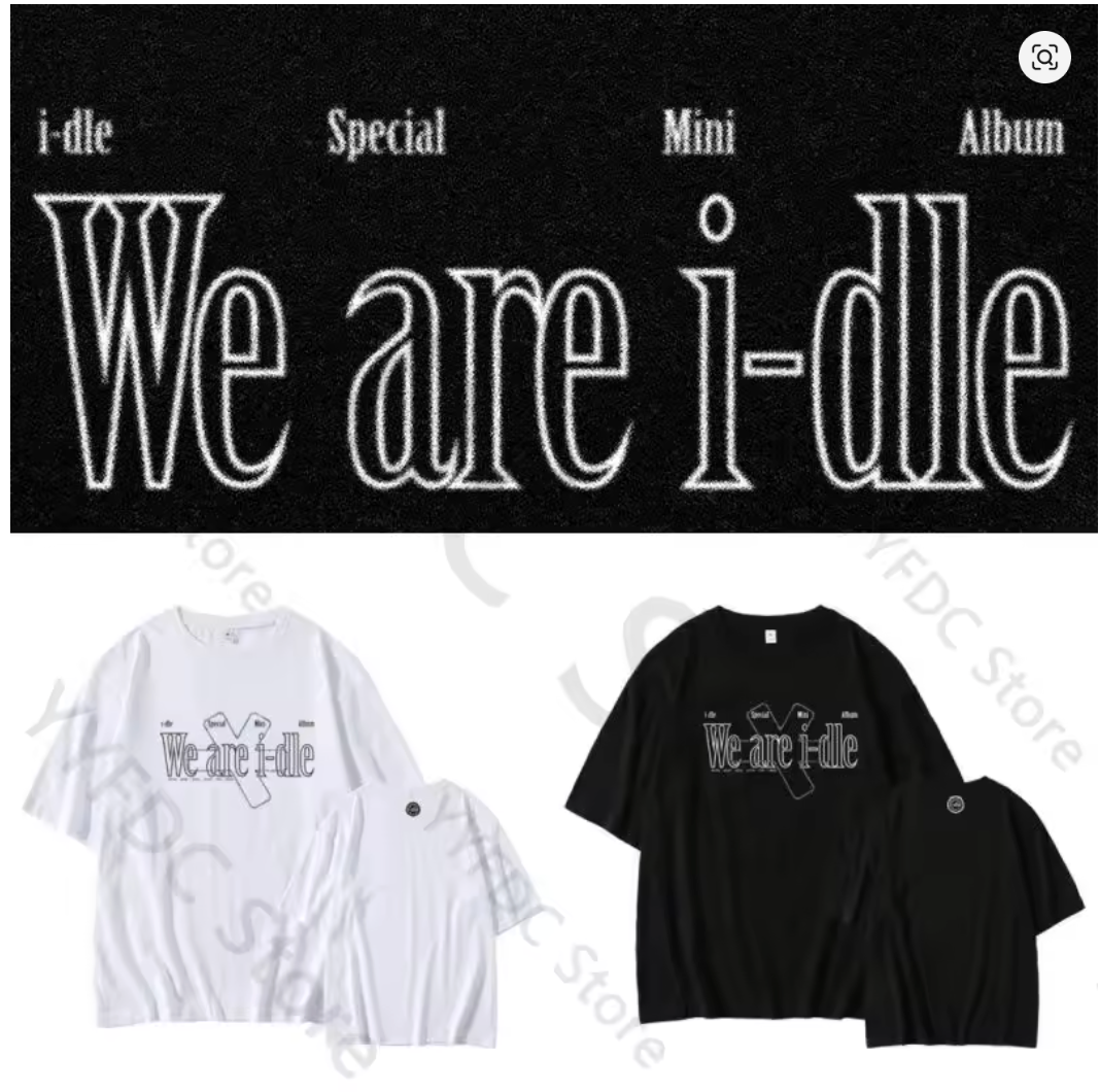 IDLE WE ARE T SHIRT KPOP LETTER PRINT TOPS (G)-IDLE FANS NEVERLAND