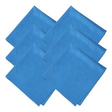 6 Pcs Microfiber Cleaning Cloth for Glass 12" x 12" Eyeglass Cloth Sapphire Blue
