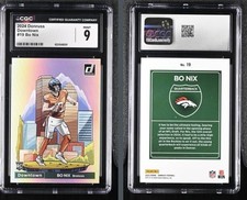 2024 Panini Donruss - Downtown Bo Nix #19 (RC) CGC 9