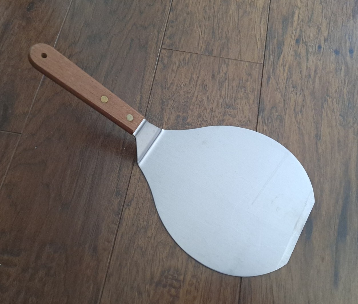 ExtraLarge Stainless Steel Wide Spatula Turner with Strong Wooden