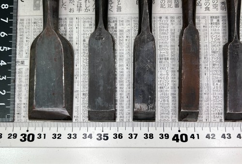 Vintage Japanese Chisel 9set Nomi /Hand Plane Saw Iron Hammer Hand Tool/c62 - Picture 4 of 24