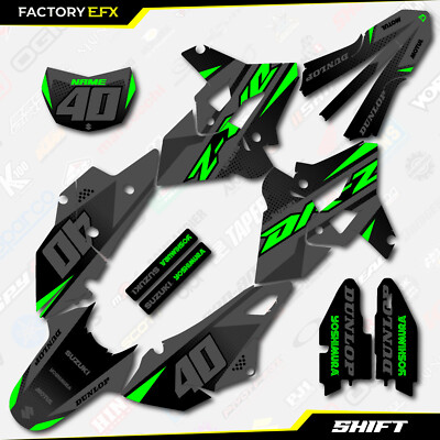 Gray & Green Shift Polisport Restyle Graphics Kit fits Suzuki Drz400 Drz400sm