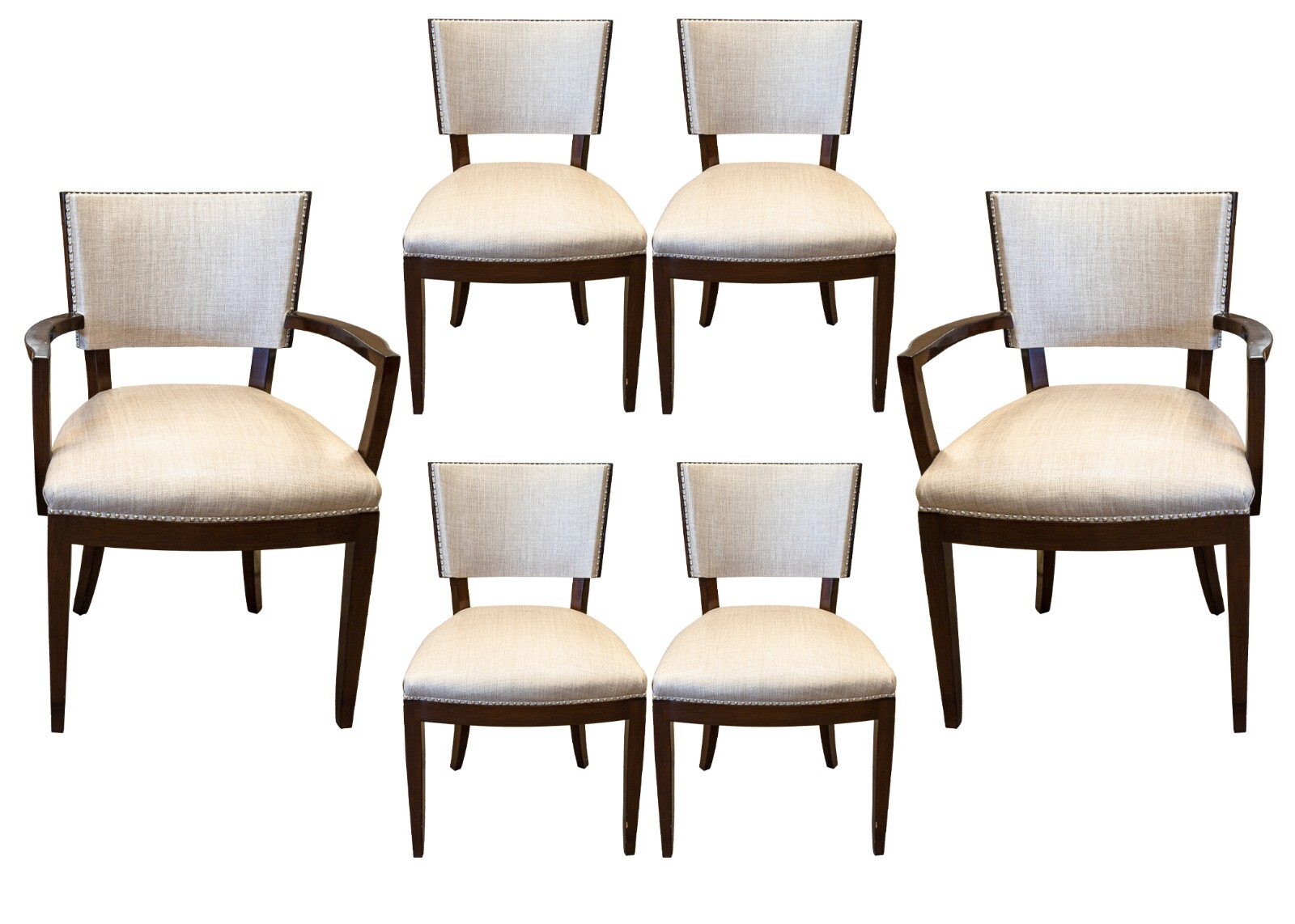 Contemporary Transitional Set of 6 A. Rudin Wood Dining Chairs eBay
