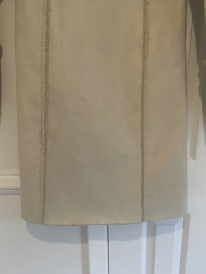 Chaqueta Abrigo Blanc Noir Imitación Piel Gamuza Penny Lane Y2K Foto 4 de 4