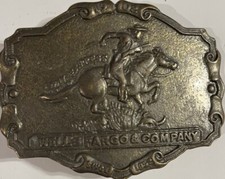 Vintage Pony Express Company Belt Buckle Horse Riding Cowboy Heavy Mens Unisex