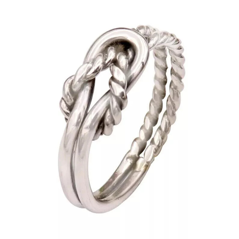 Heavy Silver Reef Knot Ring - C'est La Vie Jewellery