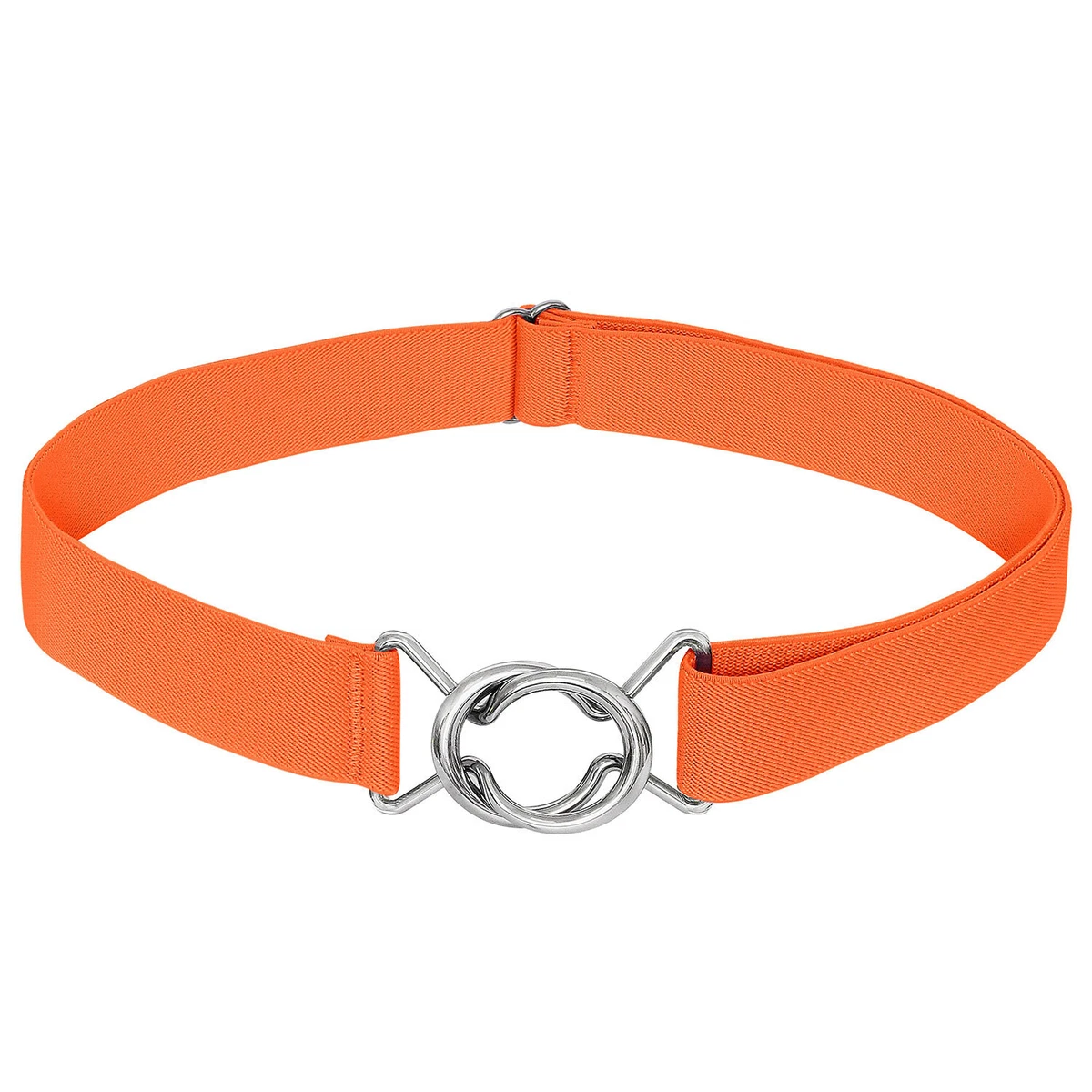 open lace back dress Orange & White Comfort Stretch Woven Knit Golf Belt