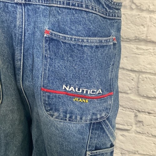 Vintage 90's Nautica Denim Overalls Boys size XL - Picture 8 of 12