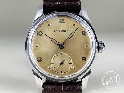 Vintage 1943 WWII Longines Military Sei Tacche 