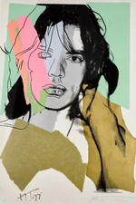 ANDY WARHOL Surrealism Art Poster or Rolled Canvas Print "MICK JAGGER" V4