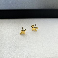 Asymmetry Tiny Four-Pointed Star Stud Earrings for Women Men - Star Design