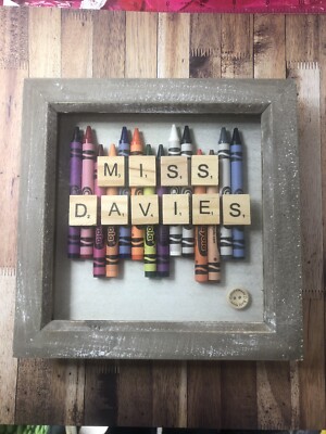 Handmade Personalised Teacher Box Frame Gift