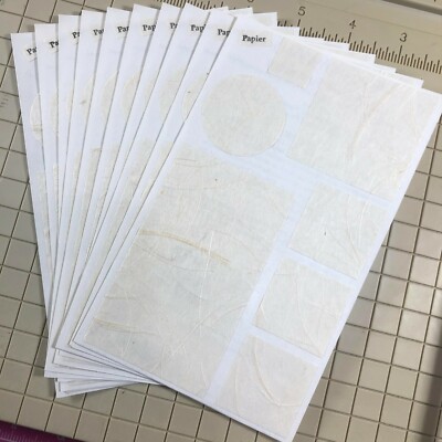 10 Mrs Grossmans Papier Blocks Blanc Stickers White Homemade Paper Rustic Ivory