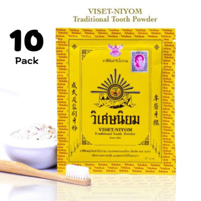 Toothpaste Powder Thai Viset Niyom Herbal Traditional Herb Tooth Care 40g x10