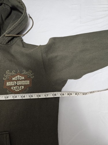 Harley Davidson Full Zip Hooded Sweatshirt Jacket-sz YOUTH MED - Picture 11 of 12