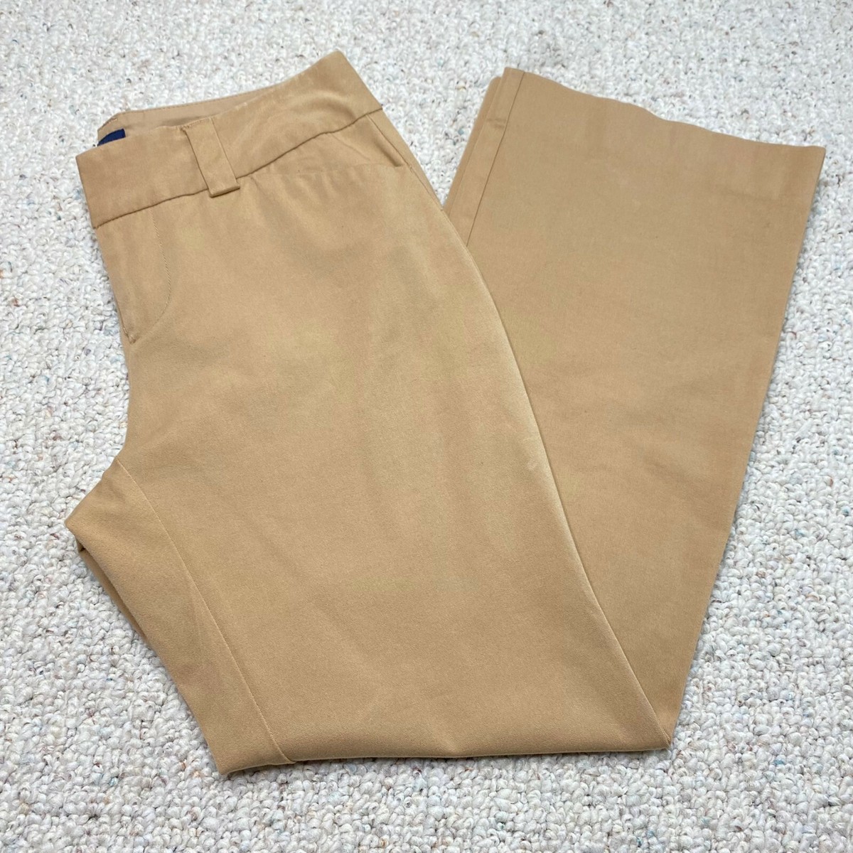 Gap Womens Pants sz 6 Beige Flat Front Bootcut Lightweight
