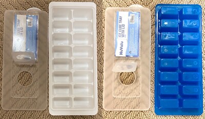 2X 16 Ice Cube Tray with Lid/Cover, BPA Free, Top rack dishwasher safe 2 Colors