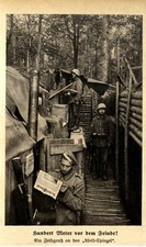 Deutsche Soldaten Unterst&auml;nde Laufgraben 100 Meter vor dem Feinde! von 1916