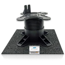 Terrassenpads 200 x 200 mm x 3mm | Unterleger aus Gummigranulat | Für Stelzlager