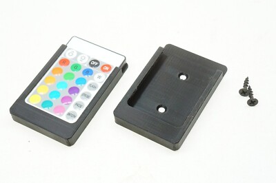 3D Printed Wall Mount for Led Lighting Remote Control Controller RGB - Black