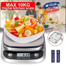 UK Kitchen Scales Digital Electronic 10KG LCD Cooking Baking Food Weighing Scale