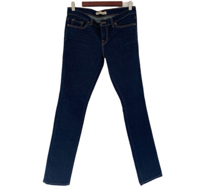J Brand Petite Ink Dark Rinse Denim Jeans Straight Leg Blue Sz 29