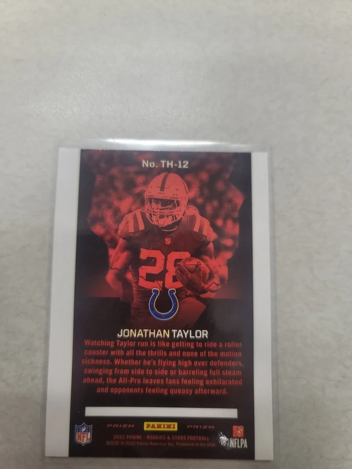 JONATHAN TAYLOR THRILLERS NO. TH-12. PRIZM. 2022 ROOKIES AND STARS. COLTS - Image 4 of 4