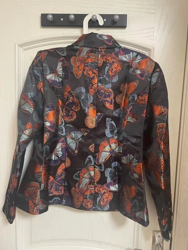 NEU L'AGENCE Marie Zweireiher Blazer Multi Schmetterling Jacquard - Bild 6 von 6