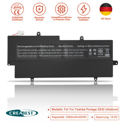 14.8V 3060mAh PA5013U-1BRS Akku Für Toshiba Portege Z830 Z835 Z930-146 Z935-P300
