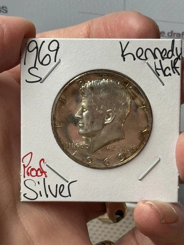 1969 S Kennedy Half Dollar Proof 40% Silver Uncirculated Coin (Raw10639) (A)