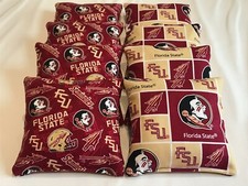 8 CORNHOLE BEAN BAGS TOSS FLORIDA STATE SEMINOLES FSU ALL WEATHER WATERPROOF